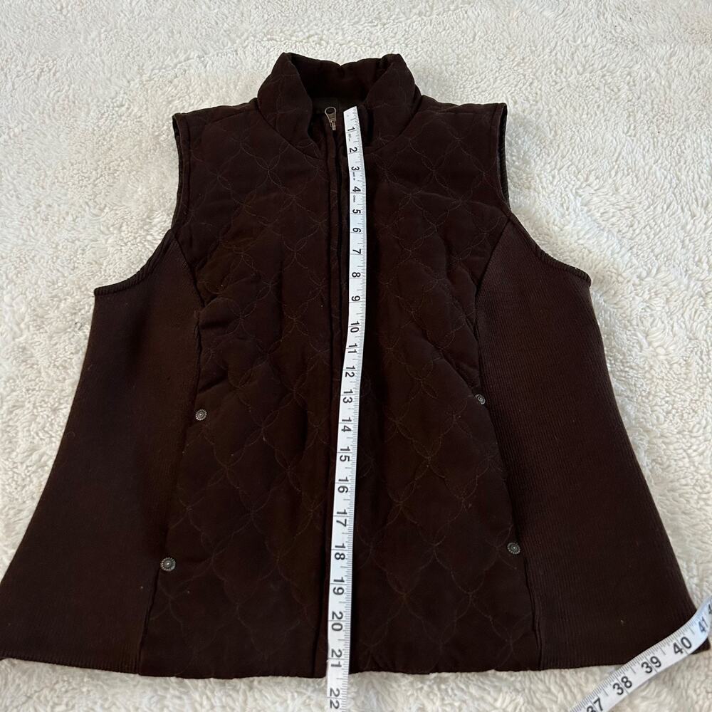 Womens Small Brown Vest Suede Soft Preppy Granola Girl Tomato Gorpcore - Picture 4 of 5